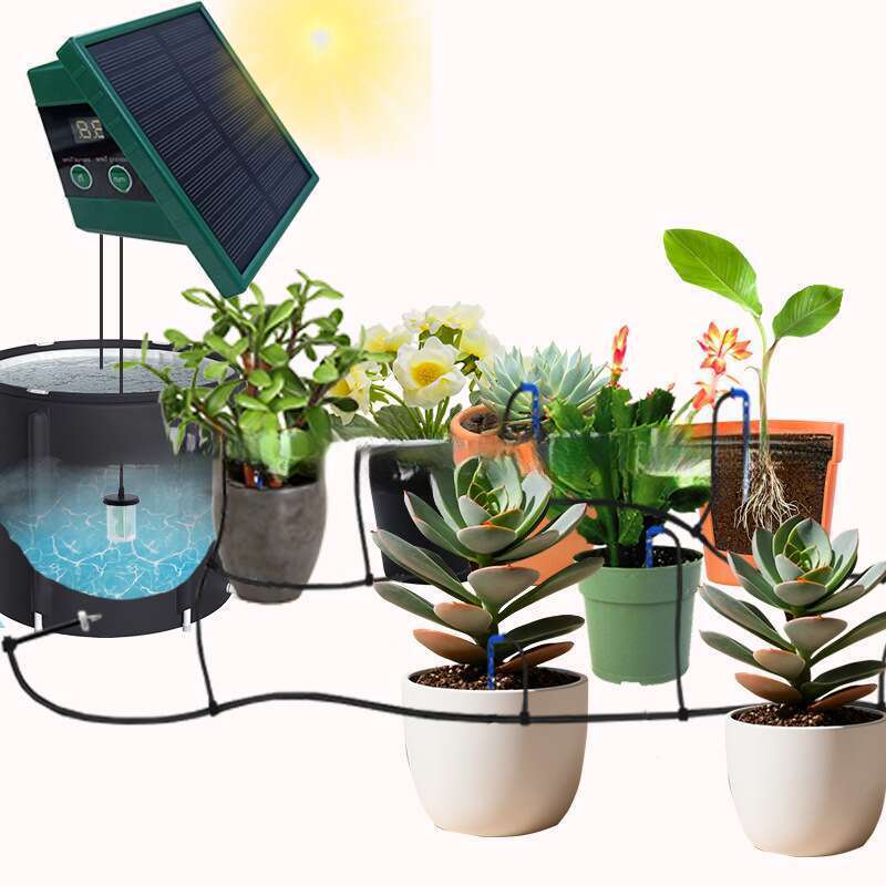Temporizador de irrigação movido a energia solar Lazy Artifact Sistema de irrigação por gotejamento automático_voghion.com