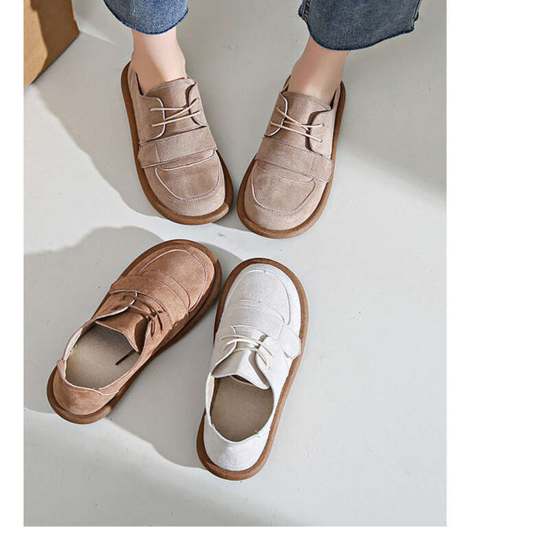 Women's Velcro College Style Wide Head Forest Series Flat Single Clown Cute Shoes_voghion.com