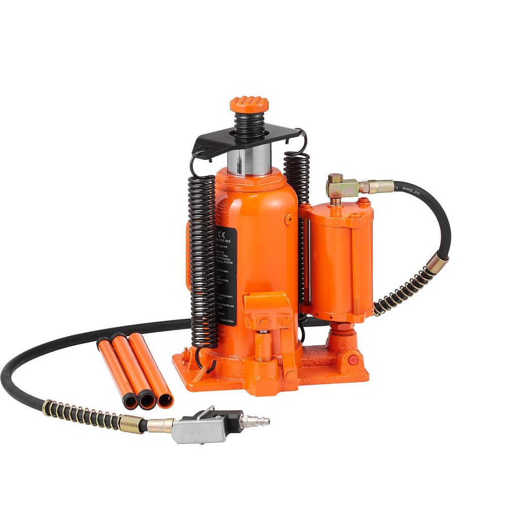 Air Hydraulic Bottle Jack, 20 Ton/40000 LBS All Welded Bottle Jack, 10.4-19.7 Inch Lifting Range, Manual Handle And Air Pump, For Car, Pickup, Truc_voghion.com