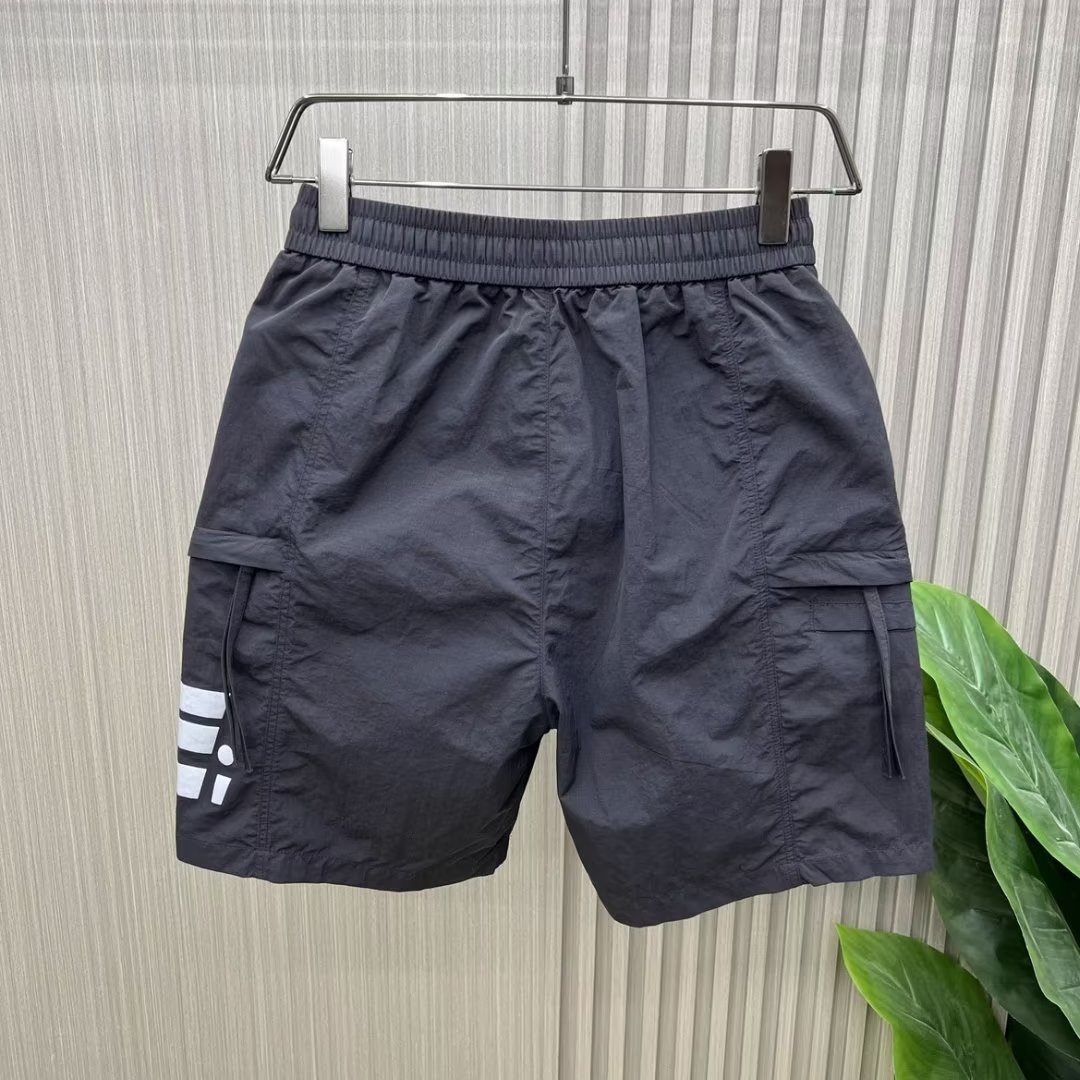 Erkek Giyim Yazlık İş Şortları Erkek Bol Orta Uzunlukta Pantolonlar Moda Mektup Baskı Büyük Cepli Günlük Şortlar_voghion.com