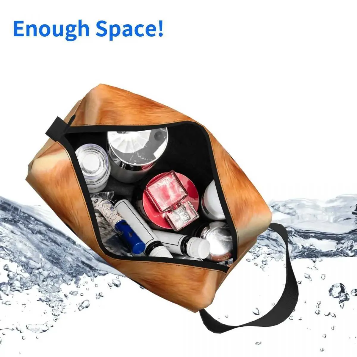 Ženska Kawaii kutija za šminku s motivom špica i pomfona, Kawaii, velika, zapremina, torba za ljepotu, Y241023_voghion.com