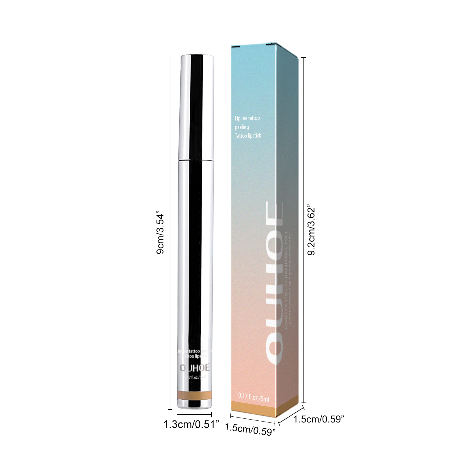 OUHOE Peel Off Lip Liner Langdurig Vlekbestendig Hydraterend Plumping Effect Hoge Pigment Kleur Waterbestendige Formule_voghion.com