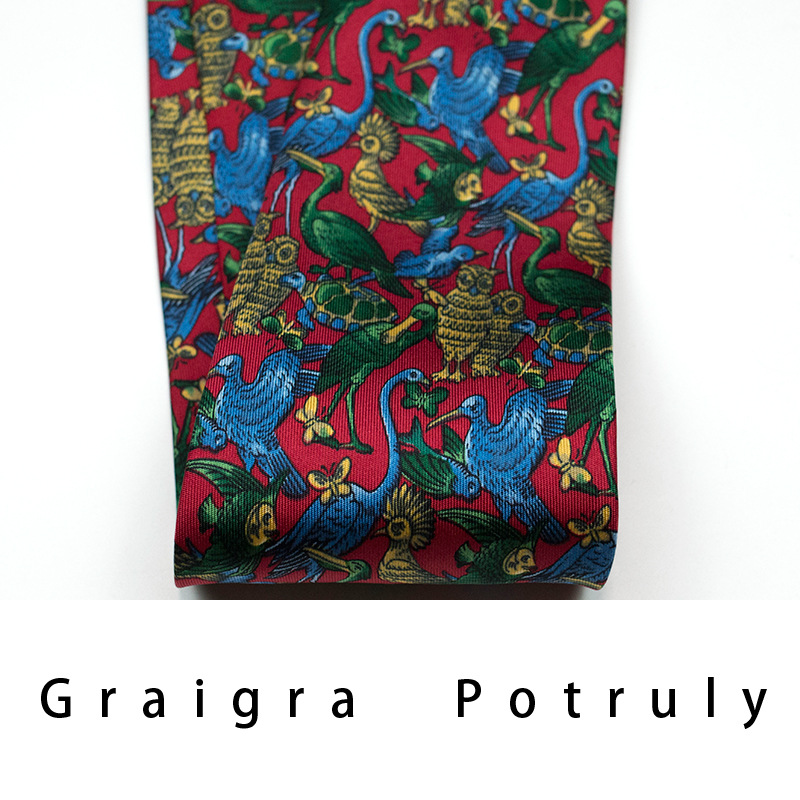 Men's Ties & Handkerchiefs replacement burgundy second-hand coffee color imported quality mulberry silk printed silk paisley men's tie extra wide_voghion.com