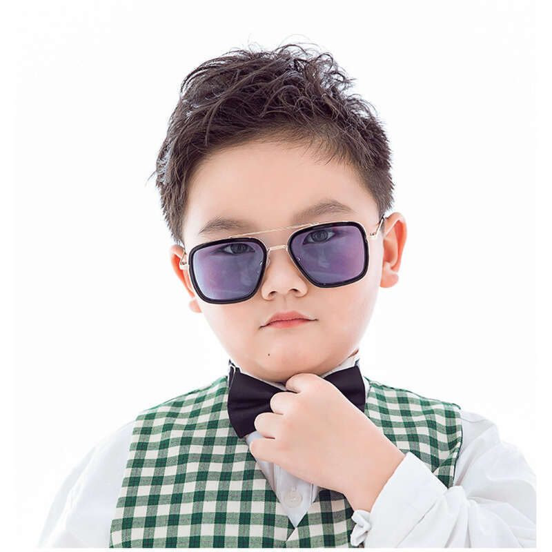 Metal Ocean Film Korean Edition Personalized Fashion Children's Outdoor Sunglasses_voghion.com