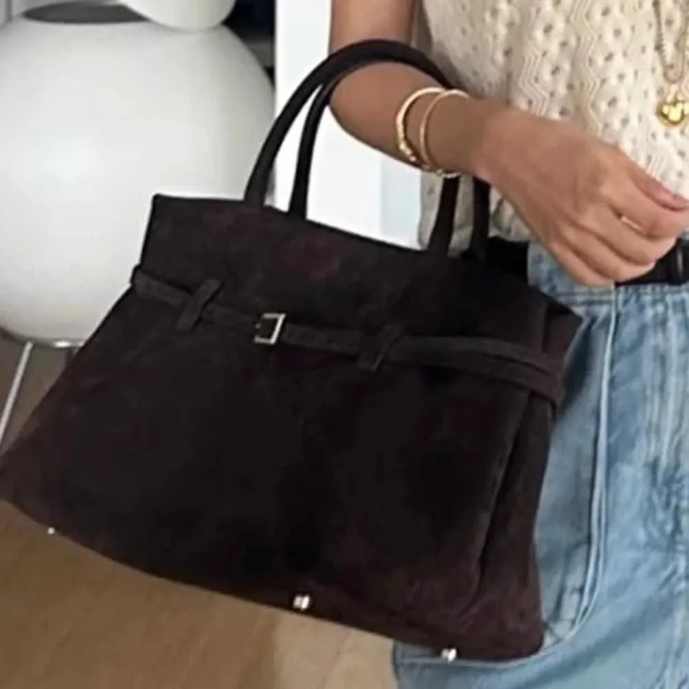 Velour Chamois Retro Tote Taske Til Kvinder Desinger Scrub Håndtaske Kvinde Stor Kapacitet Moderigtige DametaskerC241018_voghion.com