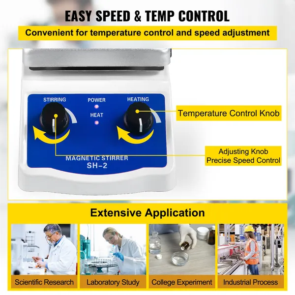 Magnetic Stirrer With Heating Plate And Digital Display 2000ml_voghion.com