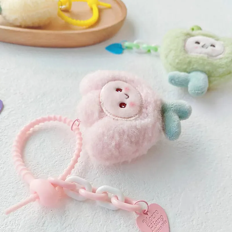 Kawaii Cartoon Blumen Schlüsselanhänger süße Plüsch Tulpe Anhänger Damen Taschen Dekoration Auto Schlüsselanhänger Zubehör_voghion.com