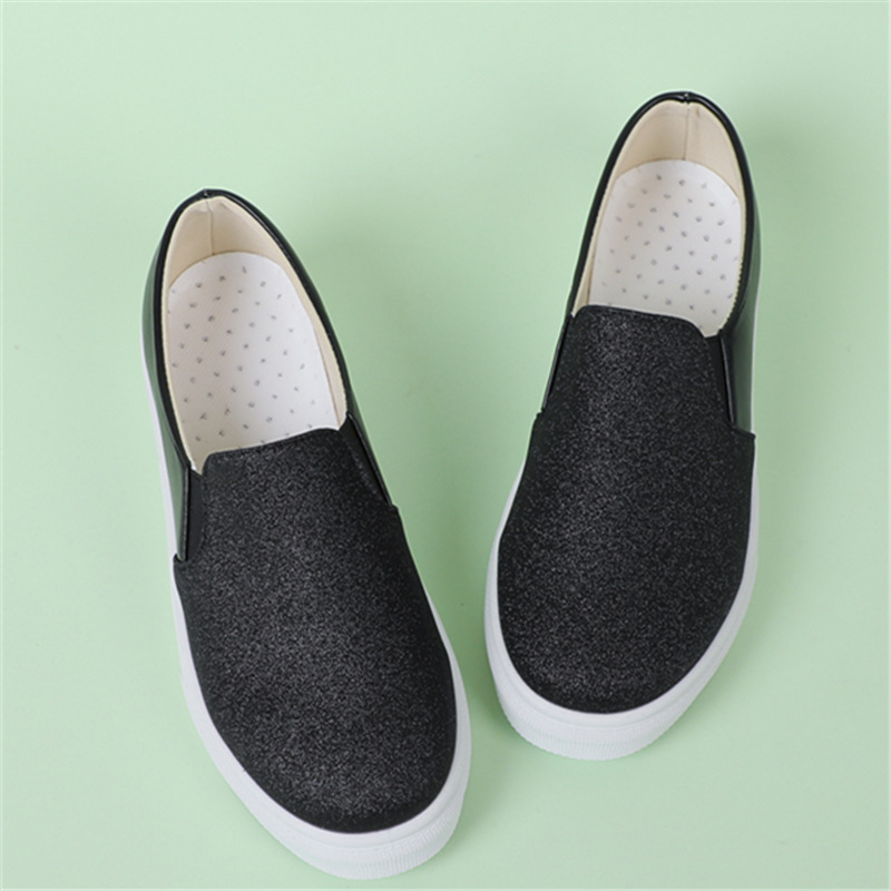 Damenmode große Größe Spleißen Low Top Einzelschuhe Frauen Set Füße faul Slip-On Loafers_voghion.com