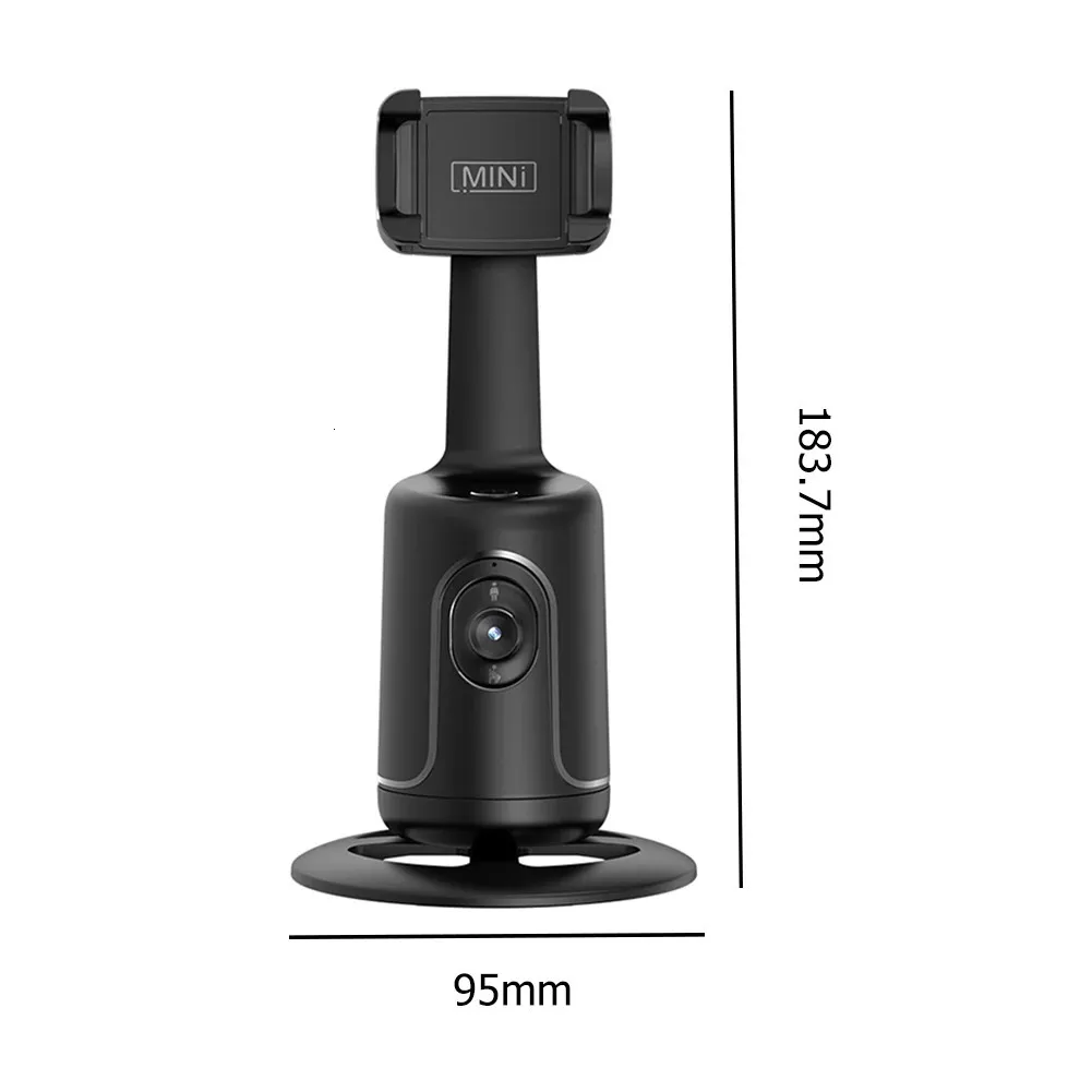 360° rotation intelligent følg gimbal stabilisator AI kameragenkendelse krop ansigtssporing til live fotografoptagelse_voghion.com
