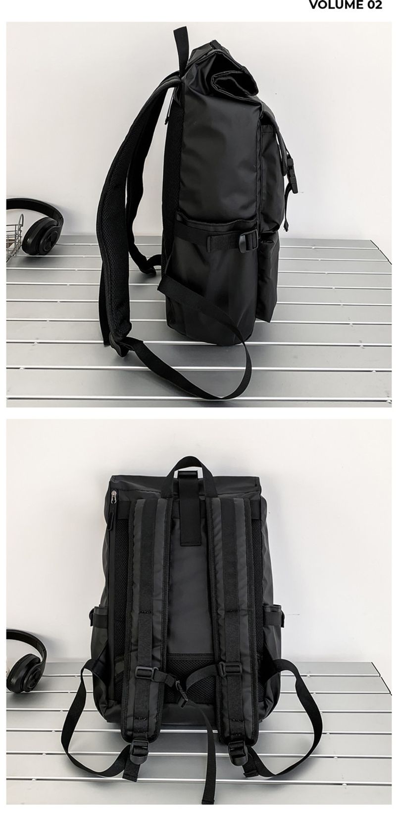 Herren High-End-Sinn, große Kapazität Freizeit Reise Computer Tasche, Arbeitskleidung, Roll Mund wasserdichter Rucksack,_voghion.com