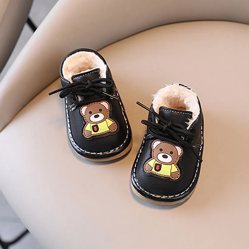 Infant Winter Erste Wanderer Plüsch Warme Baby Mädchen Nette Cartoon Casual Junge Littlesprouts Flache Weiche Bequeme Kleinkind_voghion.com