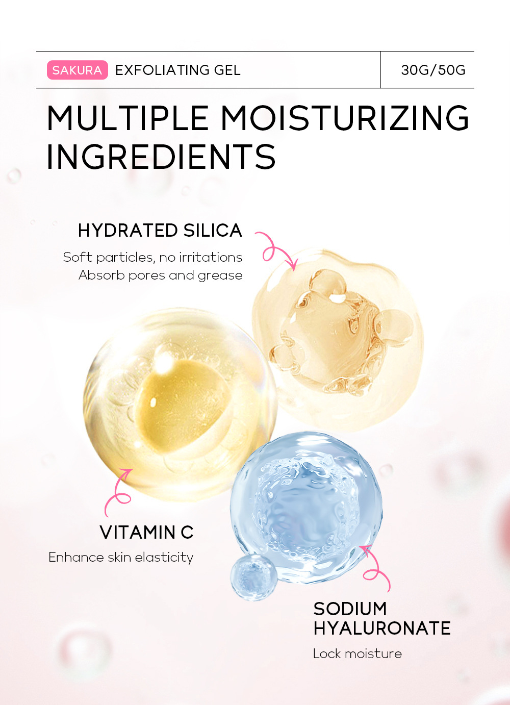 Facial Scrubs & Polishes Version Of QUIYUM Cherry Blossom Keratin Gel 50g (color Box) Facial Cleansing Pores Keratin_voghion.com