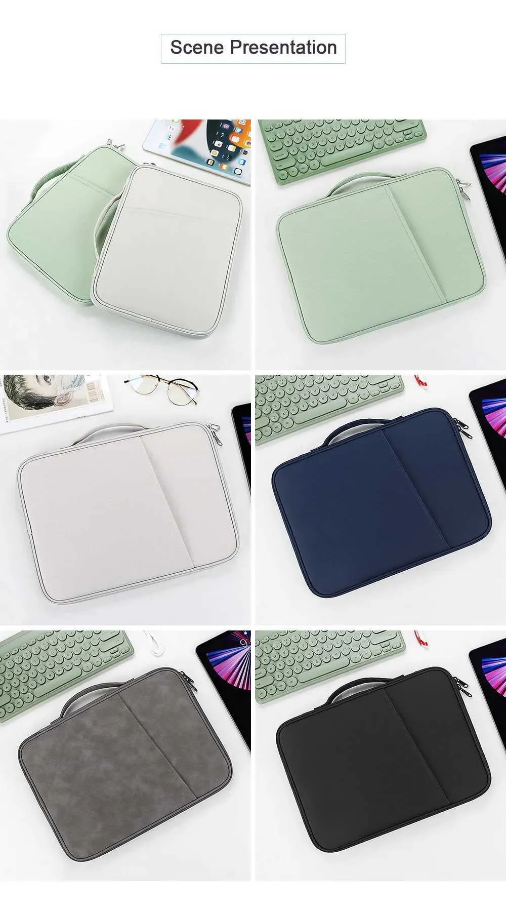 Housse pour ordinateur portable de 13,6 pouces pour livre A2337 2020 A2338 M1 Chip Pro 13 2022 M2 Air 13,6 12 11 Tablet PC Pouch CoverC241011_voghion.com