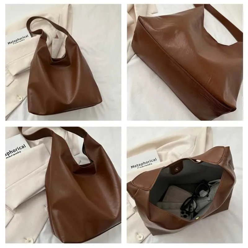 Design classico, alla moda, senso coreano e grande capacità, morbida pelle, tracolla da pendolare sotto le ascelle per ufficio_voghion.com