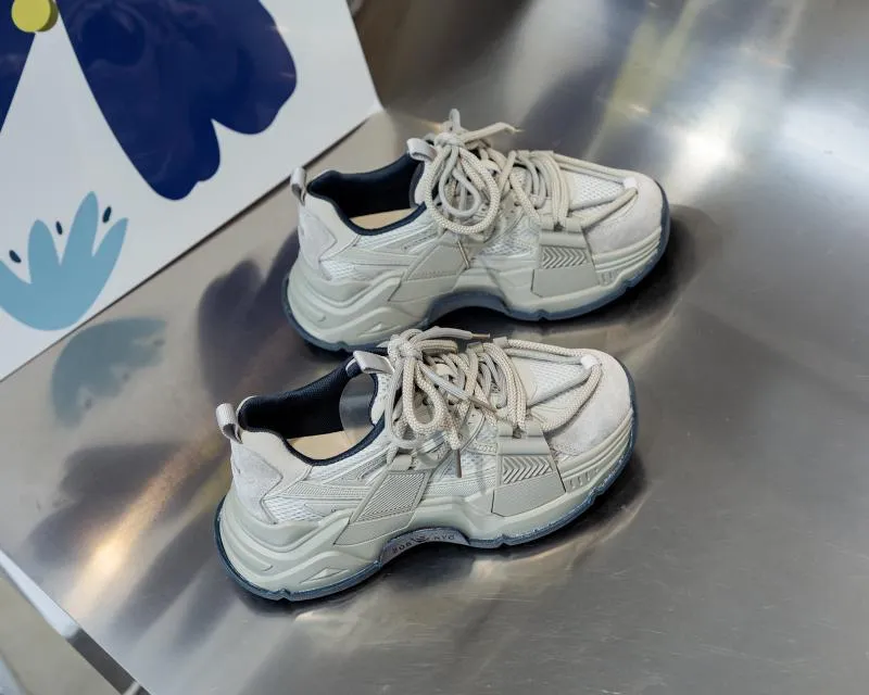 Thick Sole Round Toe Running With Mesh Surface For Lightweight Non Slip Breathable Casual And Comfortable Sports Shoes_voghion.com