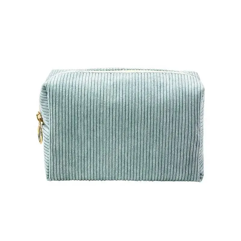 Womens Corduroy solid color makeup travel portable face wash storage bag organizer wallet Y241023_voghion.com