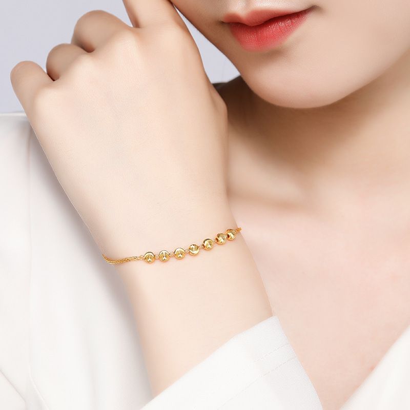 Vieam Sand Glücksperlen Messing vergoldet Damen Mode Opal Armband Schmuck_voghion.com