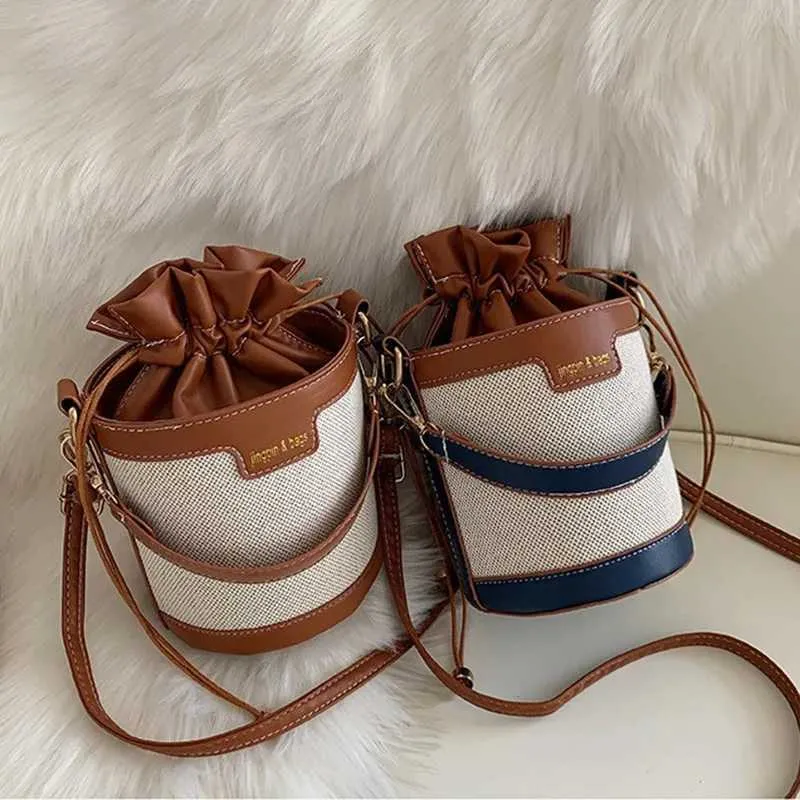 Women Shoulder Bags Cyder PU Leather Bucket Crossbody Bag Casual Drstring Handbags Purse for Travel Shoppin241104_voghion.com