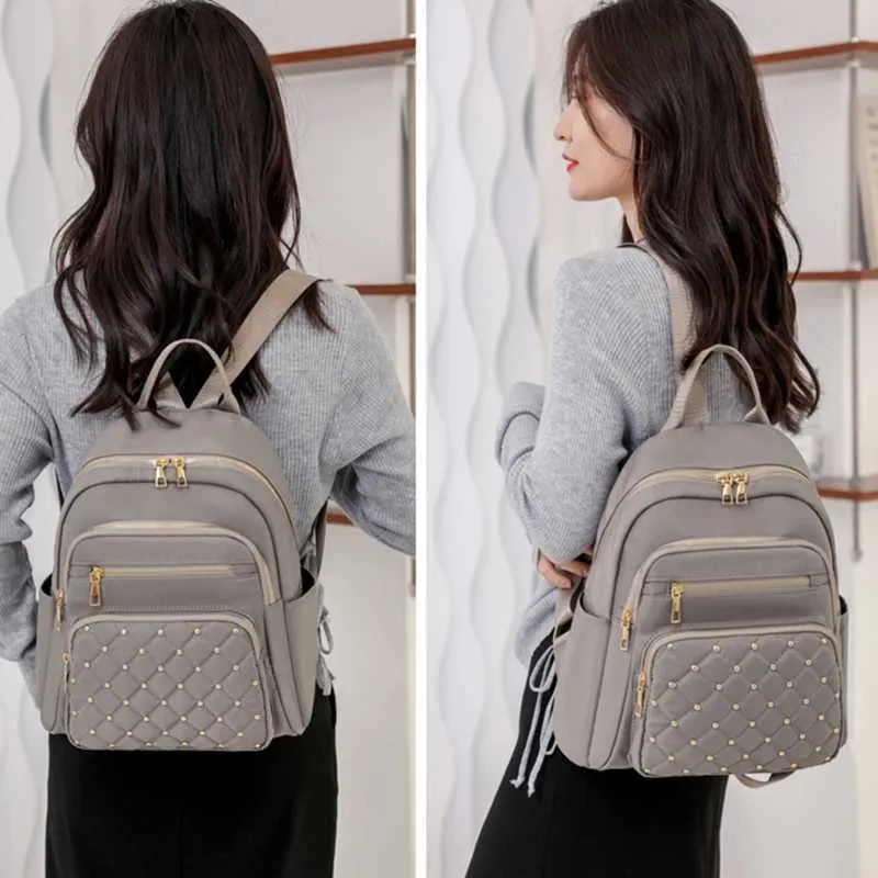 Fashion Nylon Women's Large Travel Backpack For Stylish Journeys_voghion.com