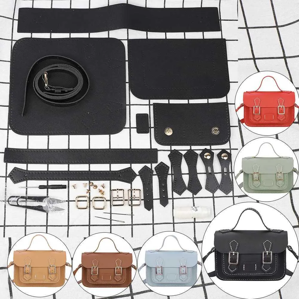 Diy Handbag Kit Retro Leather Shoulder Bag Handmade Sewing Set_voghion.com