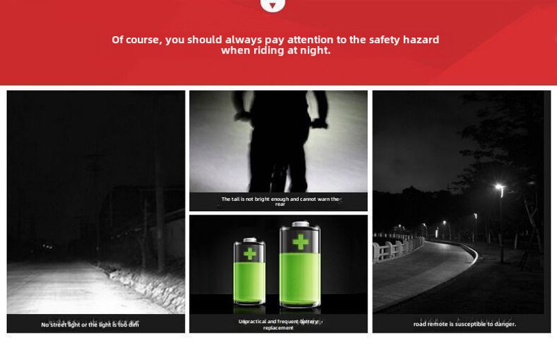 Kerékpár hátsó lámpák USB töltés Elektromos éjszakai hegyi kerékpár kültéri lovas felszerelés Hátsó hátsó lámpa figyelmeztető lámpa_voghion.com