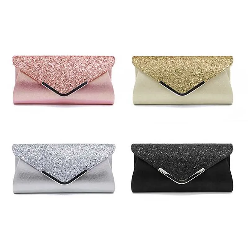 Elegant Women's Clutch Evening Bag With Chain Shoulder Strap_voghion.com