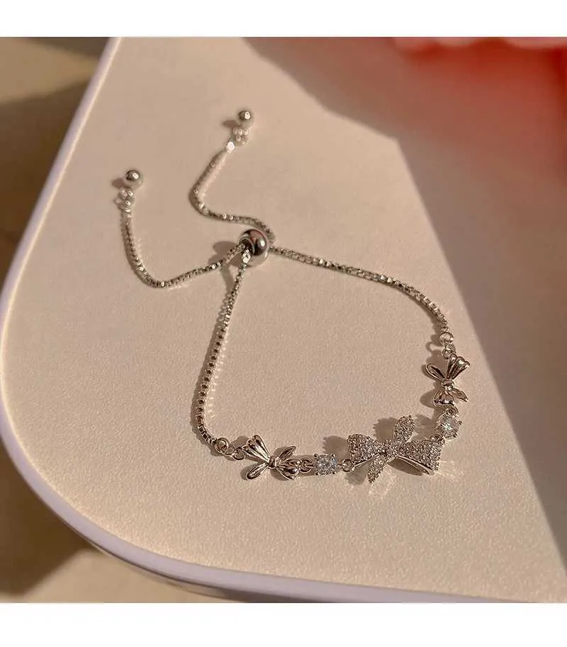 Adjustable Butterfly Bangle With Zircon And Rhinestones For Women_voghion.com