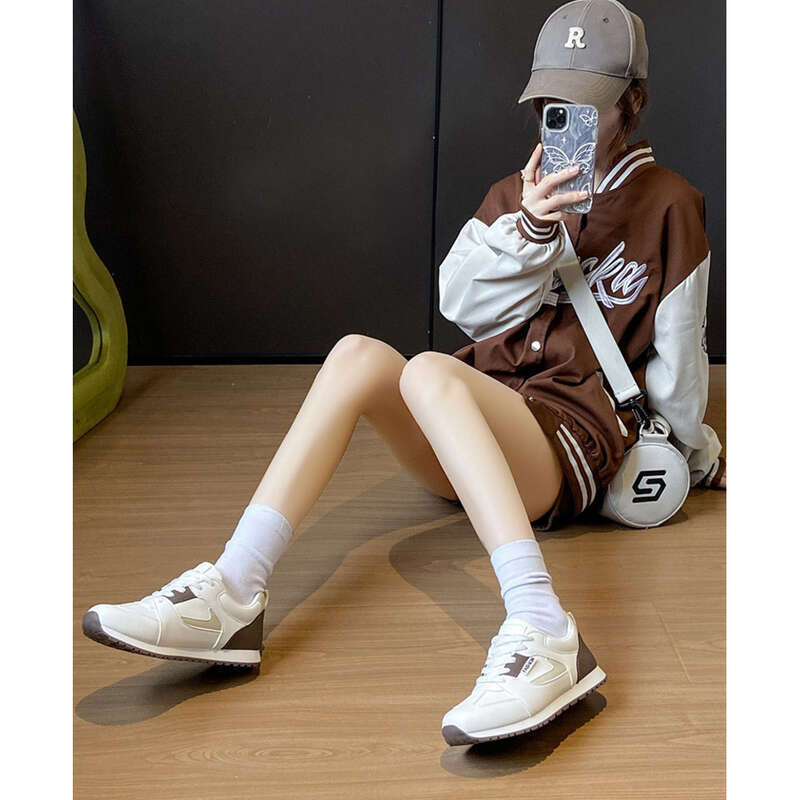 Baskets blanches femme style coréen polyvalentes running sport_voghion.com