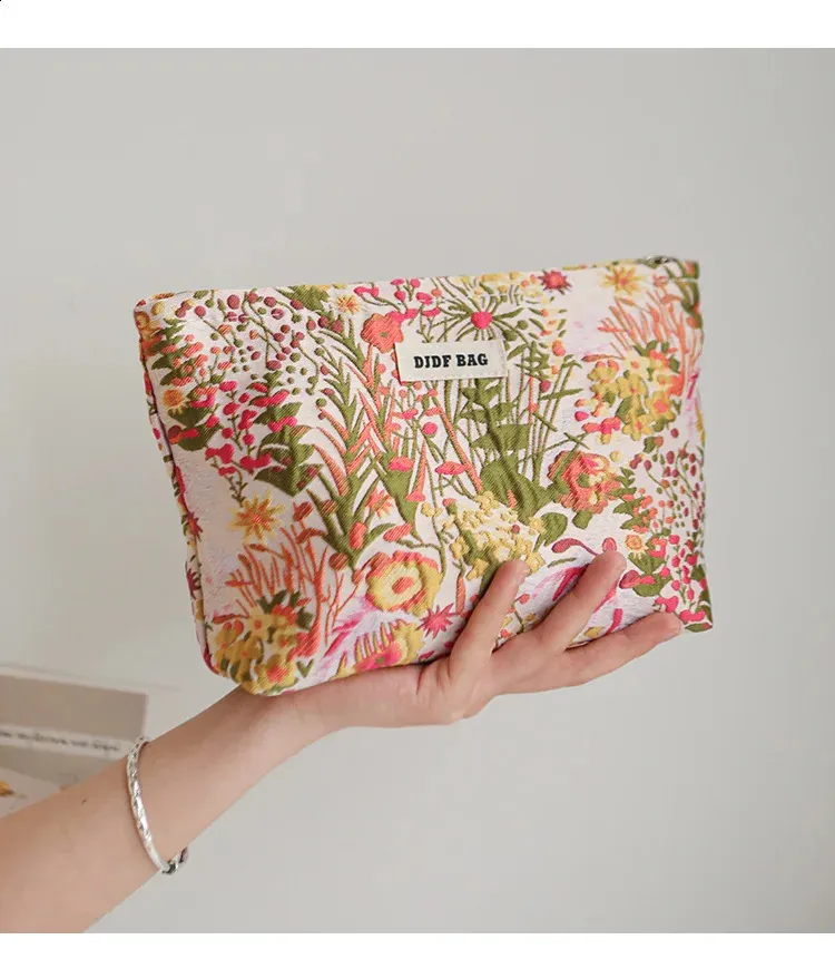 DJDF Kosmetiktasche für Damen, grüne Algen, Hautpflegeprodukte, große Kapazität, tragbarer Reise-Kulturbeutel, Münzgeldbörse_voghion.com