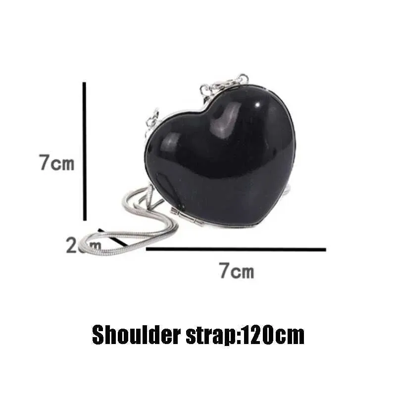 Herzform Mini-Geldbörsen Mode Splitter Damen Abend Party süße Schultertasche Umhängetaschen klein_voghion.com