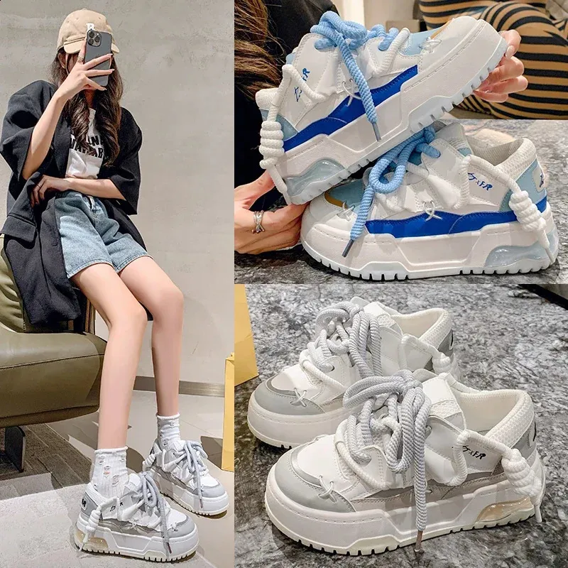 Scarpe sportive donna plateau comode sneaker alla moda casual_voghion.com