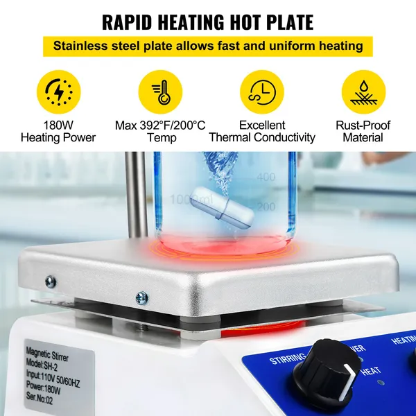 Magnetic Stirrer With Heating Plate And Digital Display 2000ml_voghion.com