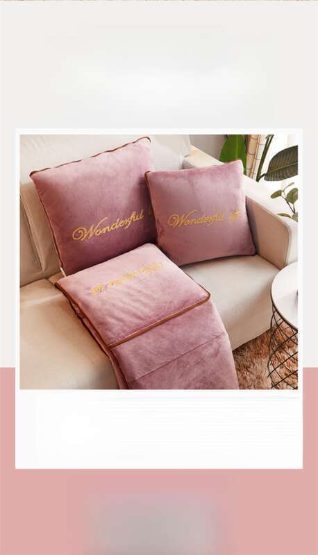 Thick Winter Pillow, Dual-purpose Crystal Fleece Blanket, Cushion, Sofa, Nap Pillow_voghion.com