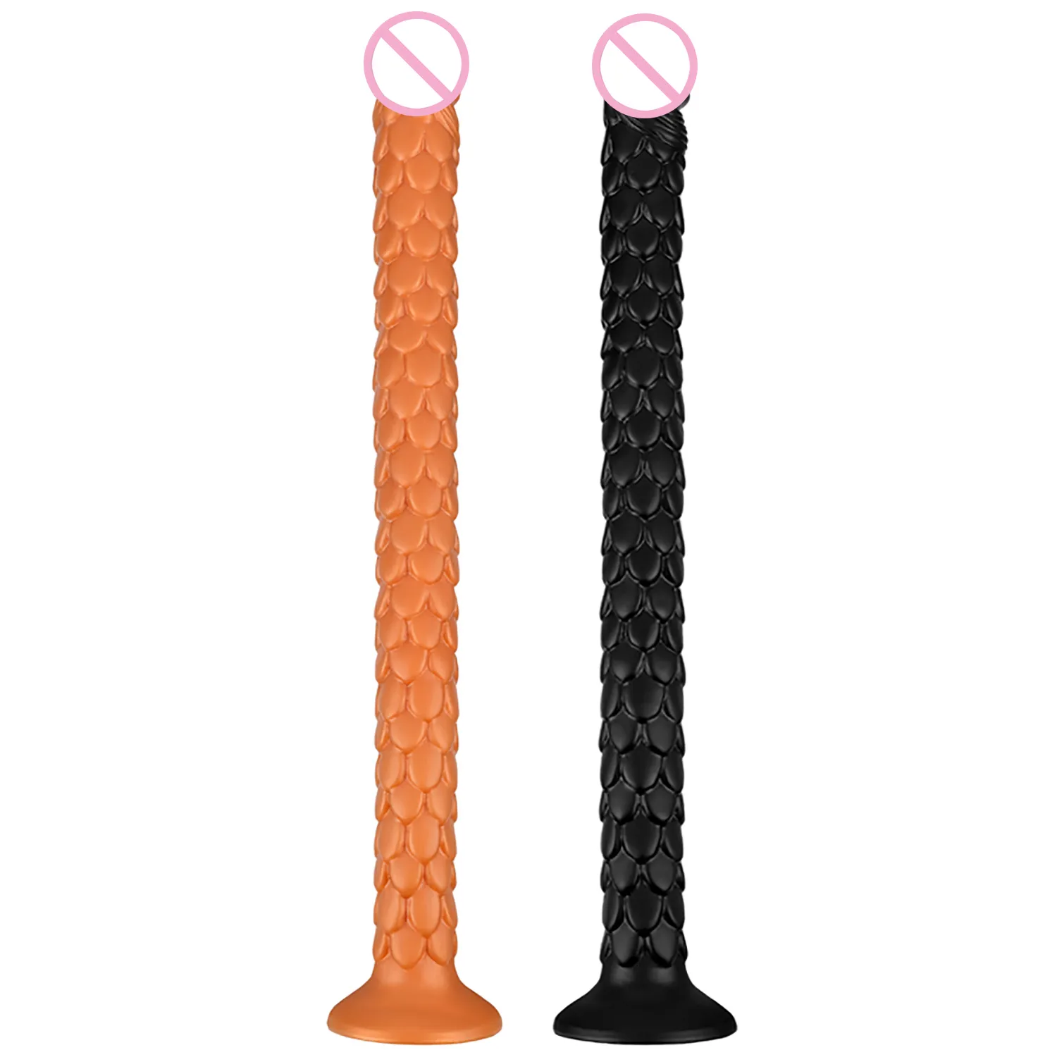 Realistic Dragon Scale Anal Dildo Long Silicone Butt Plug_voghion.com