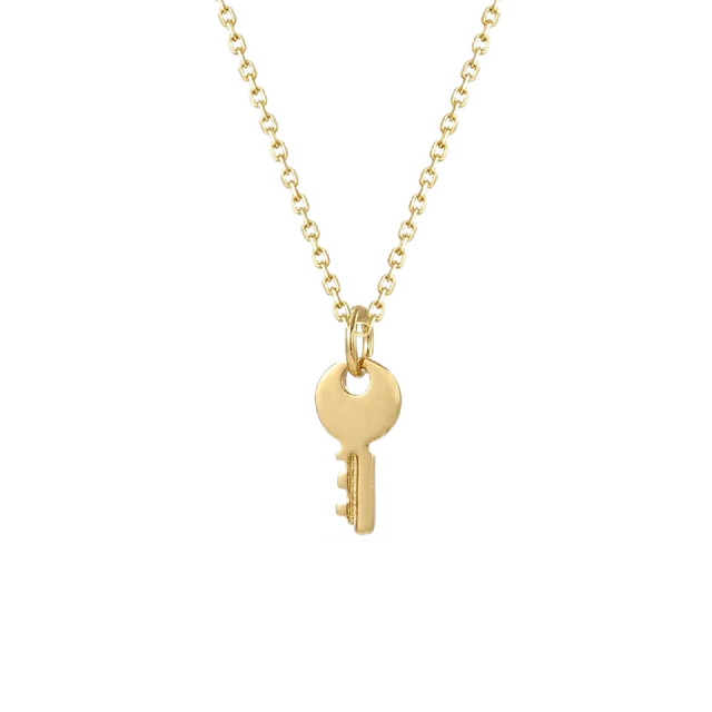 Hot sales Key of Heart Love Necklace for Women Cute Moon Goth Evil Blue Eye Choker Gold Color Stainless Steel Long Chains Collars_voghion.com