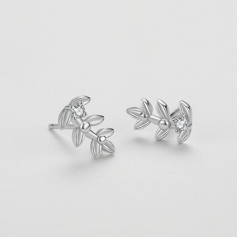 925 Sterling Silver Zircon Drop Stud Earrings For Wedding Party_voghion.com