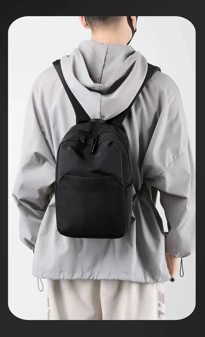 Mini sac d'école léger pour homme et femme, sac à dos de sport, de voyage court, grande capacité, couleur unie, petit_voghion.com