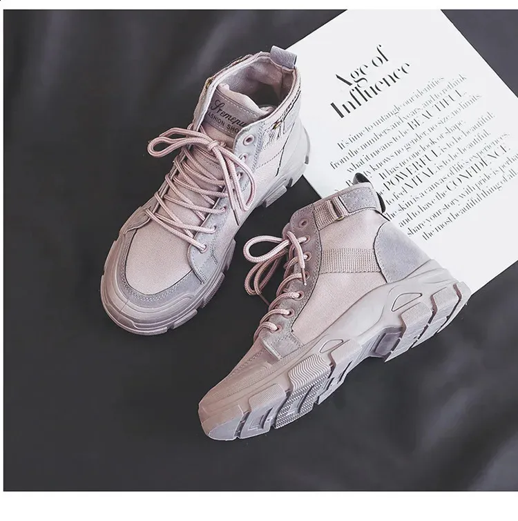Canvas Wanderschuhe Für Damen Freizeitschuhe High Top Outdoor_voghion.com