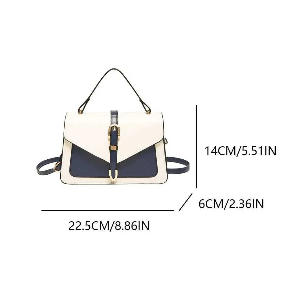 Sac à bandoulière carré en cuir PU pour femme avec bretelles réglables pour le travail et les voyages Y241116_voghion.com