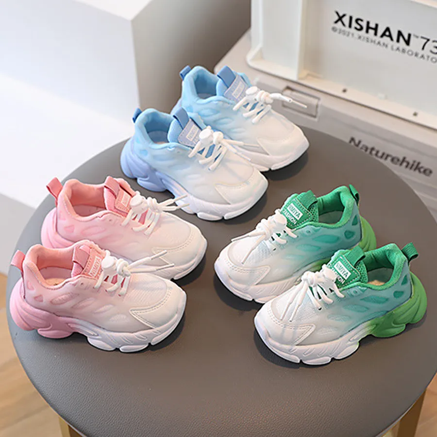 Girls Boys Unisex Mixed Colors Breathable Platform Sneakers 2024 Children Casual Mesh Light Weight Cutefeet Kids Sports_voghion.com