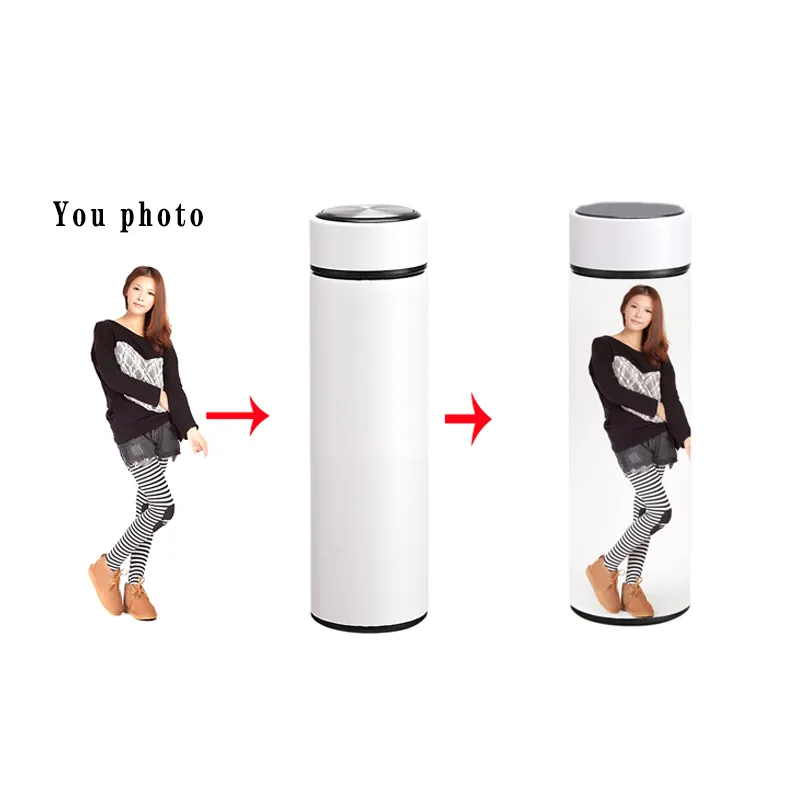 LED Tumbler - 500ml Vacuum|Sublimation Ready|Touch Control_voghion.com