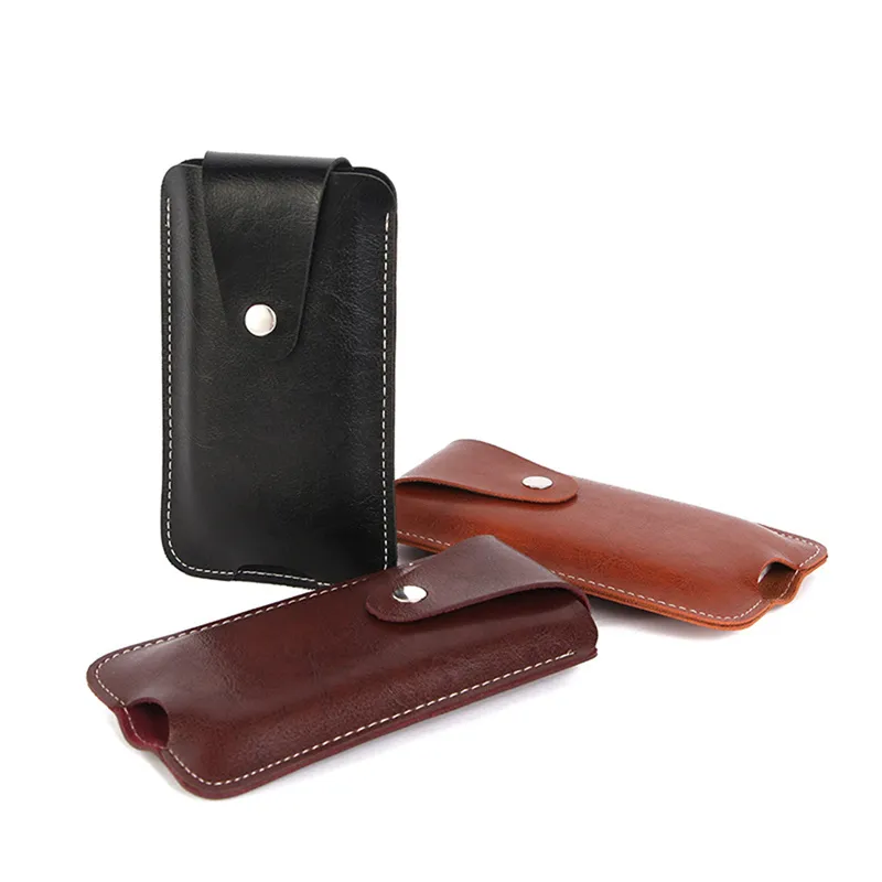 Fashion Men PU Leather Mobile Phone Pack Outdoor Multifunction Belt Clip Mini Bag Wholesale Waist Purses_voghion.com