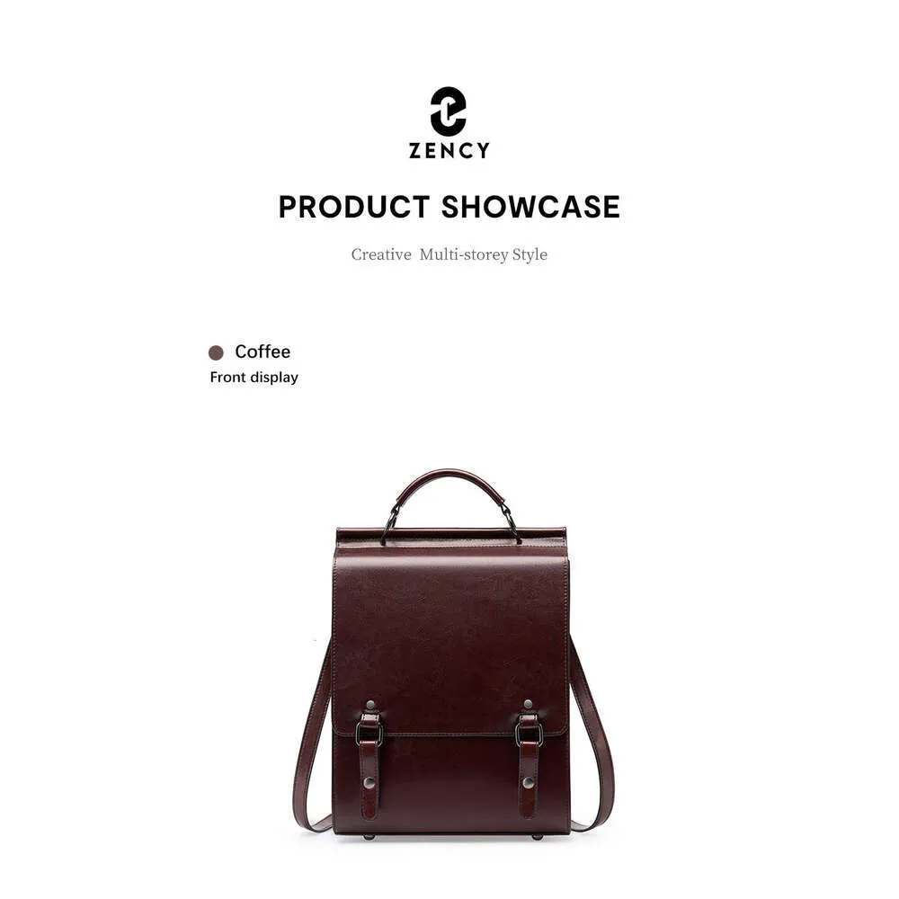 Zency 2024 Weibliche Mode Rucksack Retro England Stil Student Satchel Laptop Rucack Frauen A4 Schulter Tasche Schule Taschen_voghion.com