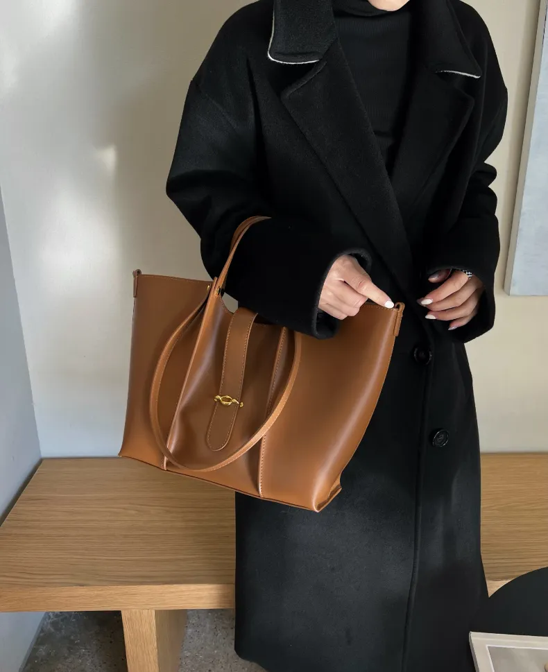 Abendtaschen Echtes Leder Tote Damentasche Herbst- und Wintermode Lässige Handtasche Schulter Große Kapazität Crossbody_voghion.com