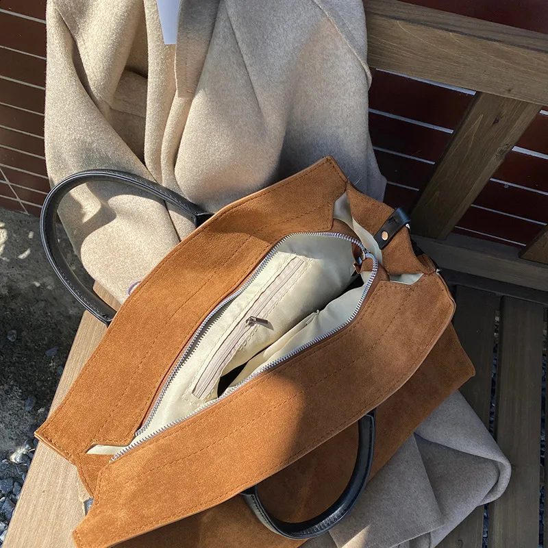 Borsa da donna in pelle opaca vintage, grande capacità, borse a tracolla, borse a tracolla da donna, borsa da viaggio casual grande marrone_voghion.com