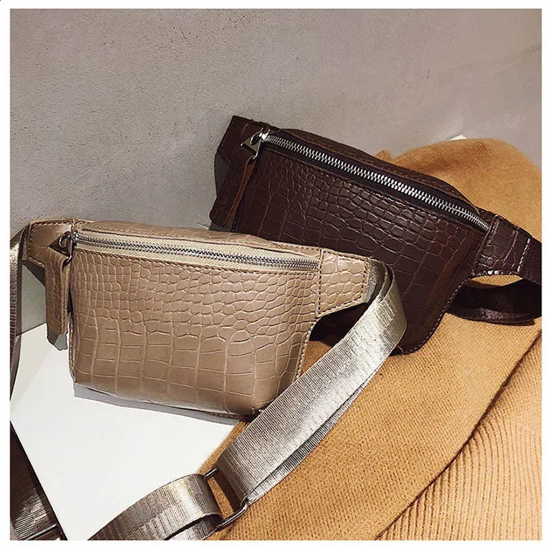 Leder Brusttasche Fanny Frauen Tasche Kleine Bum Taille Gürteltaschen Casual Phone Pack Mode Brieftasche c101 240829_voghion.com