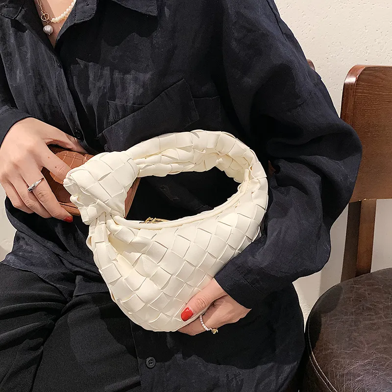 Abendtaschen Damen Schulter PU Leder Handtasche für Frauen 2024 Sommer Weben Handtaschen und Geldbörsen Weibliche Reise_voghion.com