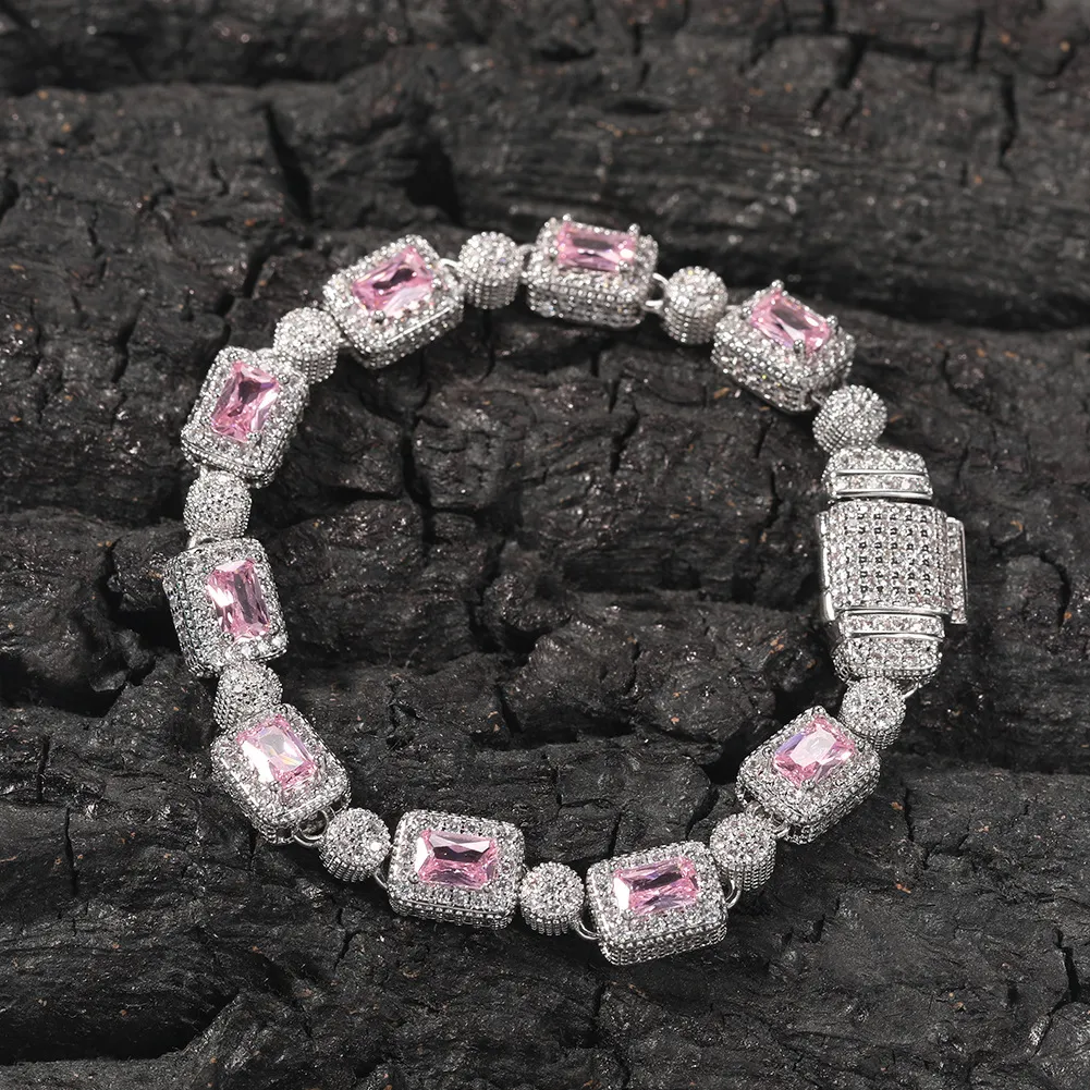 Hip Hop Koper Ingelegd Roze Zirkoon Tennis Armband Mannen Vrouwen Dia Gemengd 7inch 8inch Kristal Armbanden Sieraden Accessoires_voghion.com