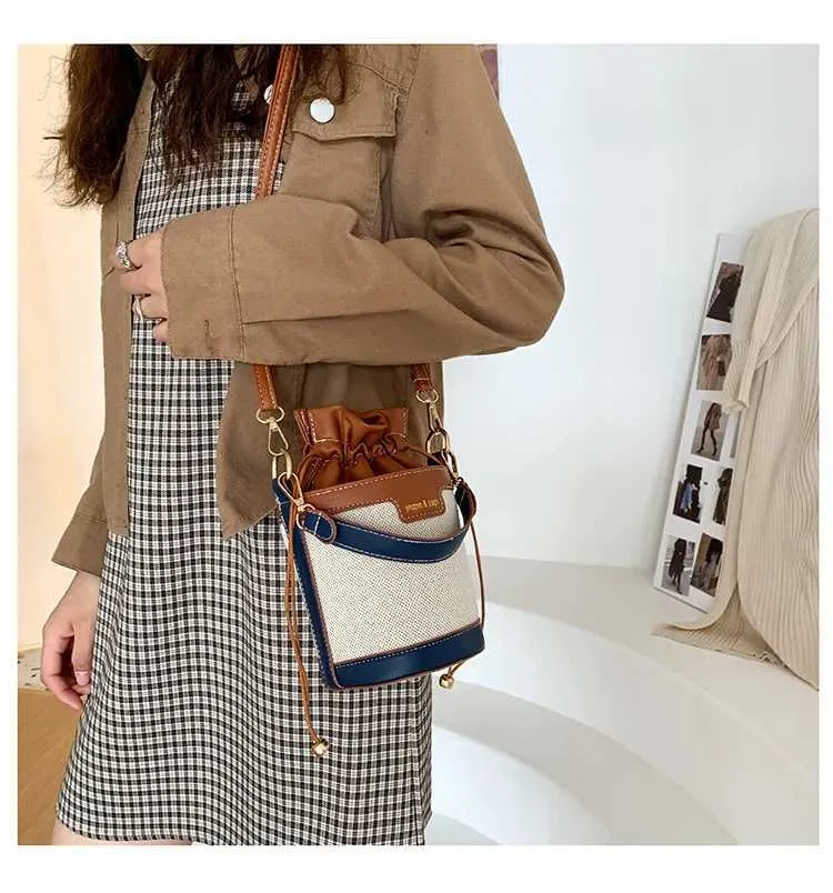 Damen Umhängetasche Cyder PU Leder Bucket Crossbody Bag Lässige Drstring Handtaschen Geldbörse für Reisen Shoppin241104_voghion.com