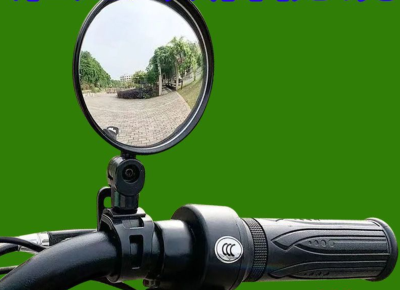 Bicicleta, espelho retrovisor universal grande angular convexo pequeno espelho de marcha ré, bicicleta elétrica de montanha, espelho reflexivo_voghion.com